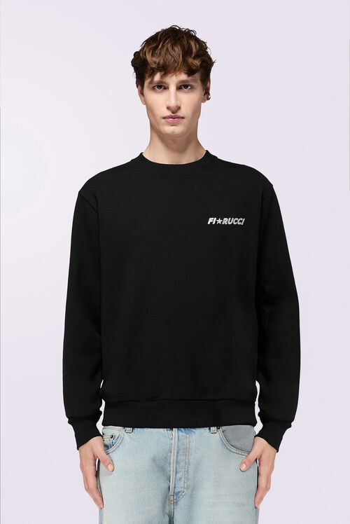 Glitter Star Logo Regular Sweatshirt Black